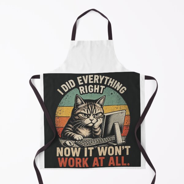 Item preview, Frustrated Cat at Computer Tech Humor designed and sold by Mindful56.