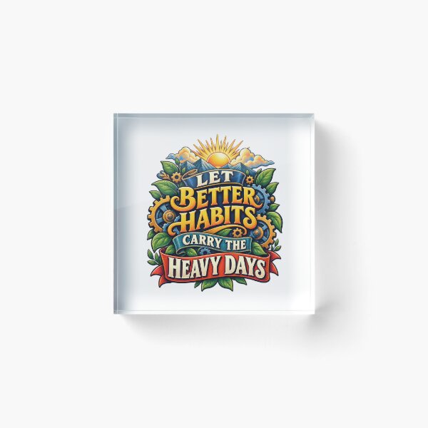 Item preview, Let Better Habits Carry the Heavy Days designed and sold by Mosslume Studio.