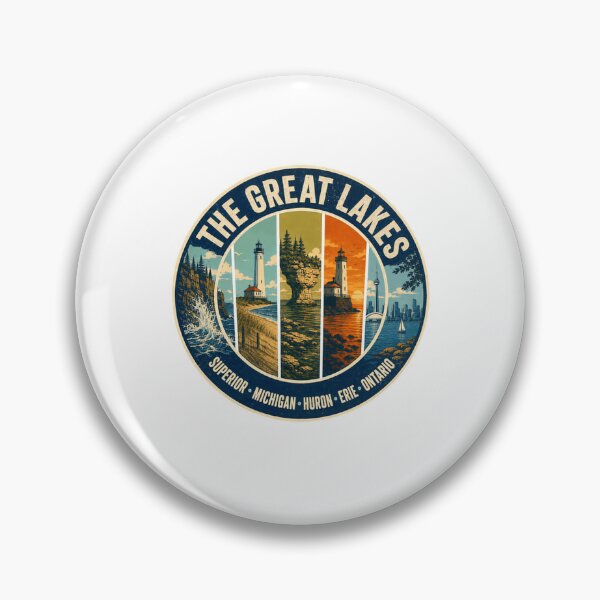 Item preview, The Great Lakes Superior Michigan Huron Erie Ontario Regional Travel Souvenir designed and sold by RetroMini2026.