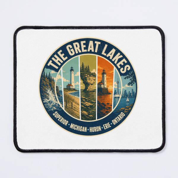 Item preview, The Great Lakes Superior Michigan Huron Erie Ontario Regional Travel Souvenir designed and sold by RetroMini2026.