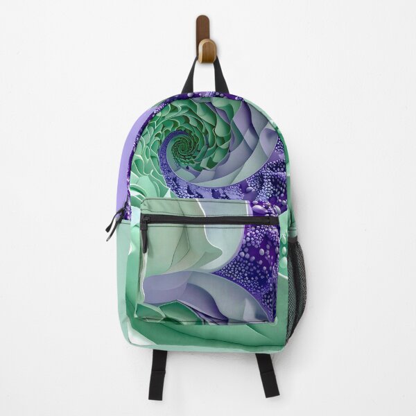 Item preview, Mint Green and Violet Geometric Spiral designed and sold by Vicky Brago-Mitchell®.