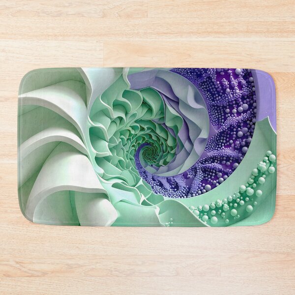 Item preview, Mint Green and Violet Geometric Spiral designed and sold by Vicky Brago-Mitchell®.