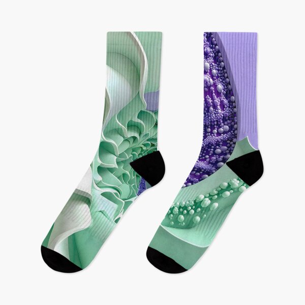 Item preview, Mint Green and Violet Geometric Spiral designed and sold by Vicky Brago-Mitchell®.