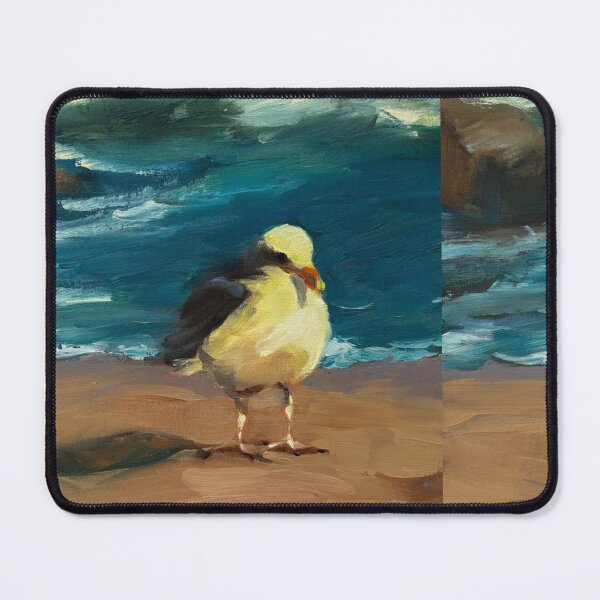 Item preview, Coastal Seabird Standing on Sandy Beach Shoreline designed and sold by FabienneDerouin.