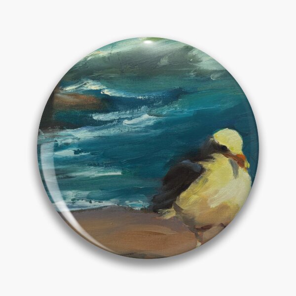Item preview, Coastal Seabird Standing on Sandy Beach Shoreline designed and sold by FabienneDerouin.