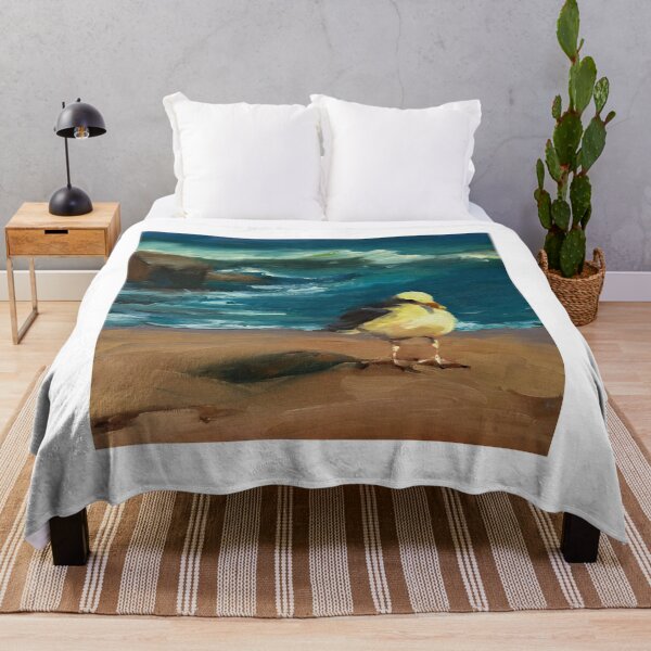 Item preview, Coastal Seabird Standing on Sandy Beach Shoreline designed and sold by FabienneDerouin.