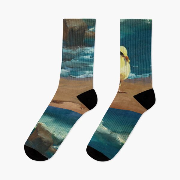 Item preview, Coastal Seabird Standing on Sandy Beach Shoreline designed and sold by FabienneDerouin.