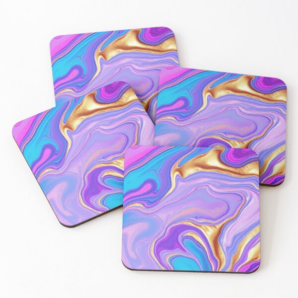 Item preview, Purple Pink Gold Fluid Marble designed and sold by IntelliMindDesigns.
