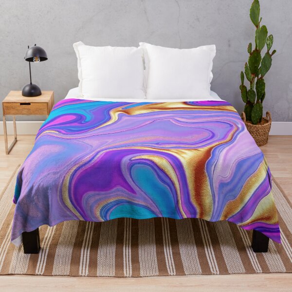 Artikelvorschau, Lila-Rosa-Goldener Fluidmarble entworfen und verkauft von IntelliMindDesigns.