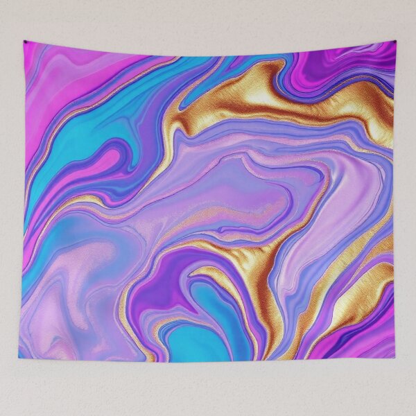Item preview, Purple Pink Gold Fluid Marble designed and sold by IntelliMindDesigns.