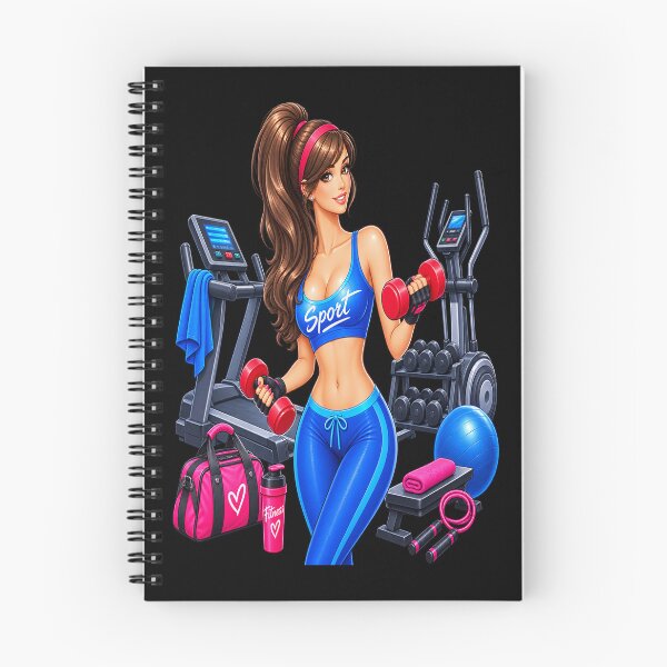 Item preview, Stay Fit – Fitness Girl with Dumbbells designed and sold by TroviTutto.