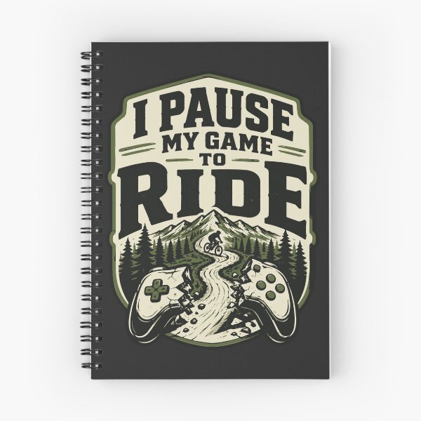 Item preview, I Pause My Game To Ride | Funny MTB Sticker Cycling Humor designed and sold by SingleTrackes.