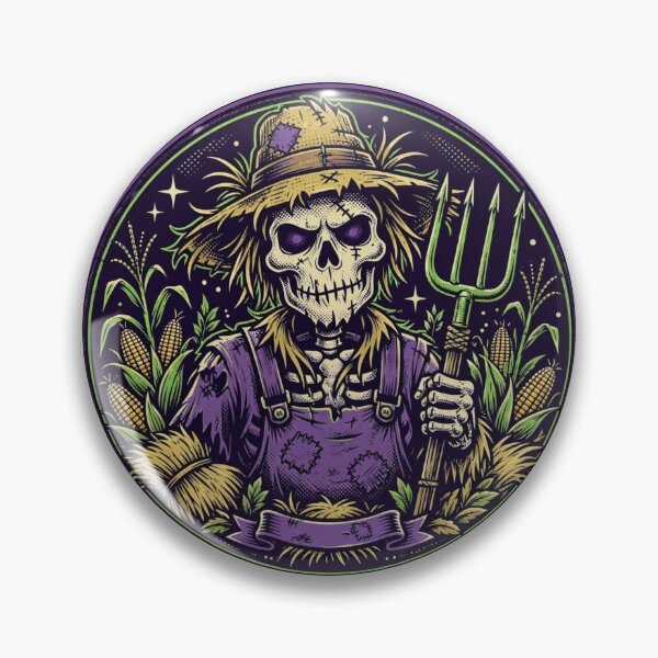 Item preview, TOCOCLAWS Haunted Farmer Georgia - Skeleton Scarecrow Graphic Emblem designed and sold by TOCOCLAWS.