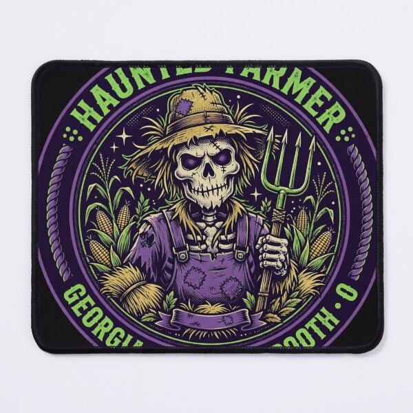 Item preview, TOCOCLAWS Haunted Farmer Georgia - Skeleton Scarecrow Graphic Emblem designed and sold by TOCOCLAWS.