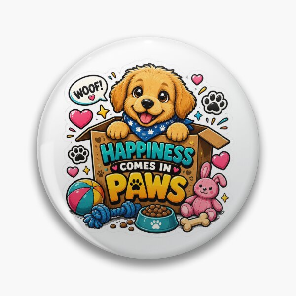 Item preview, Cute Puppy Happiness Comes in Paws designed and sold by PrintBreeze.