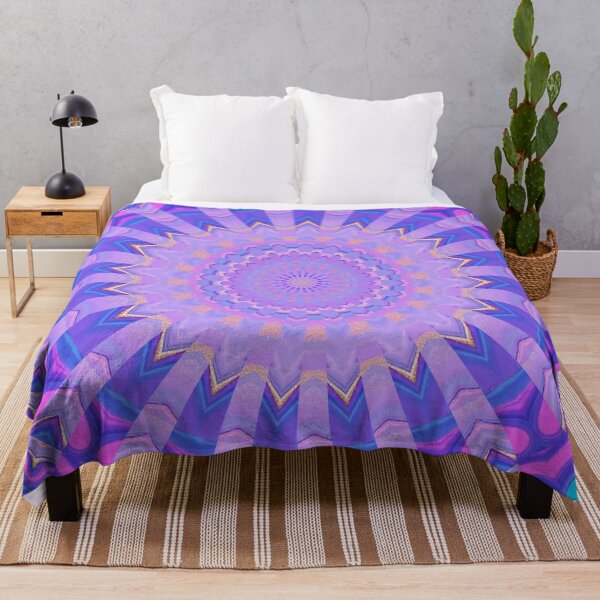 Item preview, Purple Gold Kaleidoscope Mandala designed and sold by IntelliMindDesigns.
