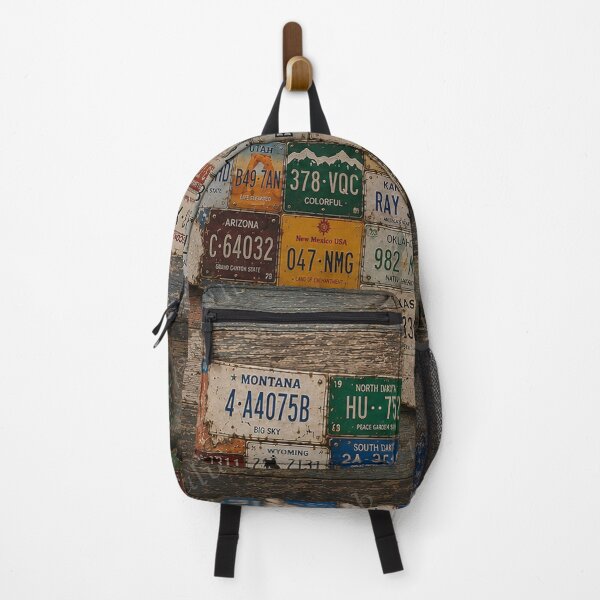 Item preview, USA License Plate Map – Vintage Americana Road Trip designed and sold by LuluLeb.