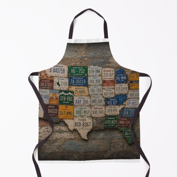 Item preview, USA License Plate Map – Vintage Americana Road Trip designed and sold by LuluLeb.
