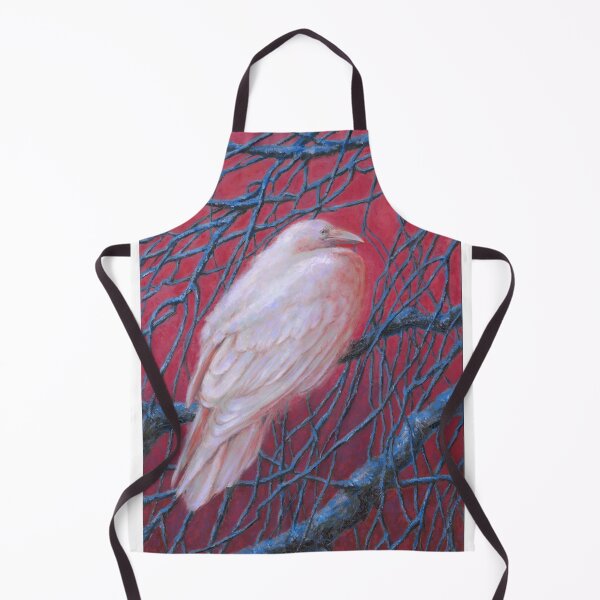 Item preview, Rare White Albino Crow Perched on Winter Branches designed and sold by FabienneDerouin.
