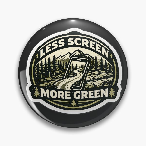 Item preview, Less Screen More Green | Funny MTB Sticker Outdoor Mountain Bike Gift designed and sold by SingleTrackes.