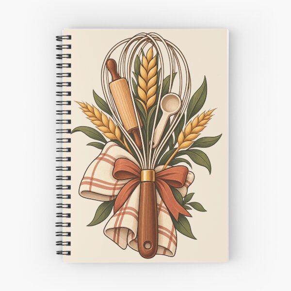 Item preview, Home Baker Gift – Vintage Whisk, Rolling Pin and Wheat Design designed and sold by astersgraphics.