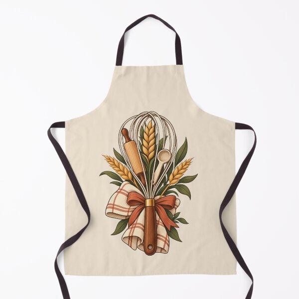 Item preview, Home Baker Gift – Vintage Whisk, Rolling Pin and Wheat Design designed and sold by astersgraphics.