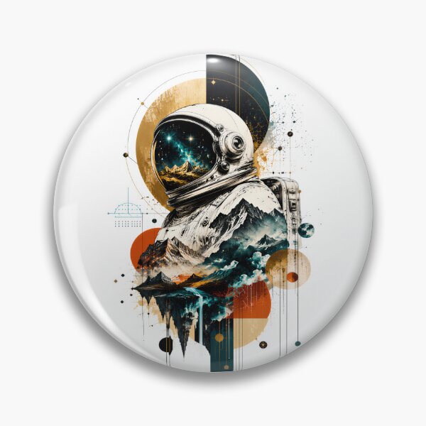 Item preview, Exploring New Frontiers Inside And Out Abstract Digital Painting Of An Astronaut designed and sold by KLERIKSTORE.