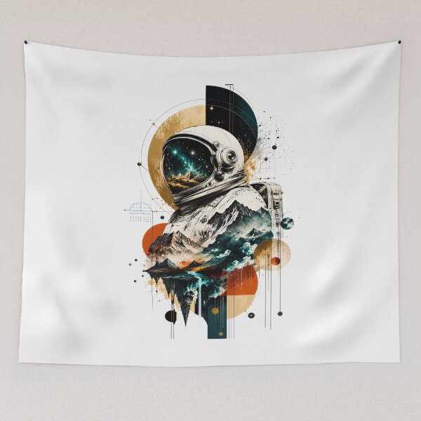 Item preview, Exploring New Frontiers Inside And Out Abstract Digital Painting Of An Astronaut designed and sold by KLERIKSTORE.