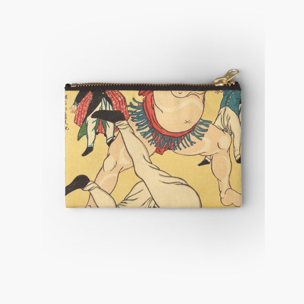 Item preview, Vintage Japanese Sumo Wrestler Defeating Foreigner Ukiyo-e Art designed and sold by vekotpu.