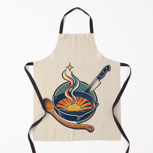 Item preview, Chef Gift – Retro Skillet, Chef Knife and Wooden Spoon Design designed and sold by astersgraphics.