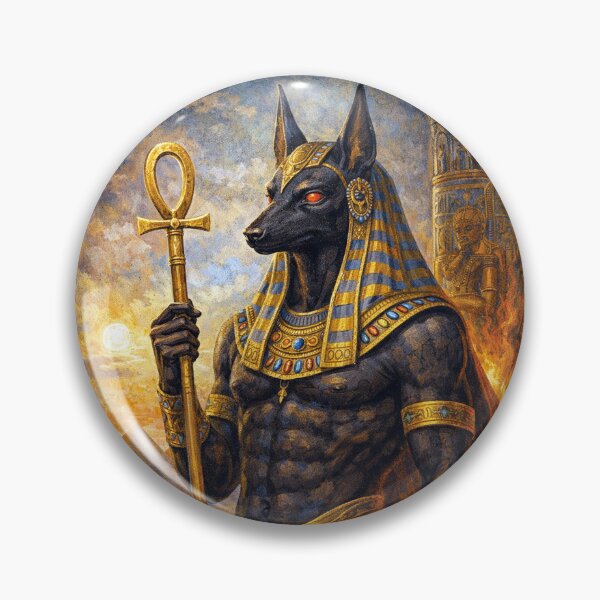 Item preview, Anubis Painting – Egyptian God of Death and the Afterlife designed and sold by GalleryKauffeld.