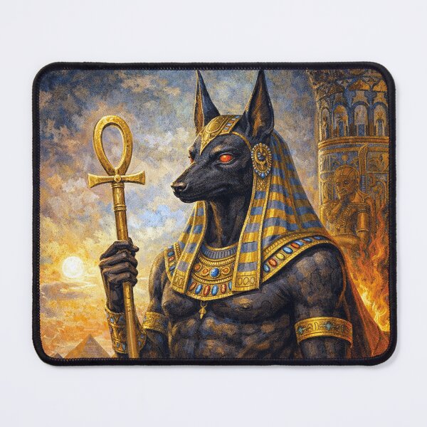 Item preview, Anubis Painting – Egyptian God of Death and the Afterlife designed and sold by GalleryKauffeld.