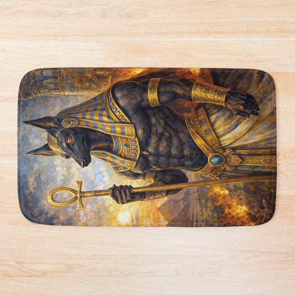 Item preview, Anubis Painting – Egyptian God of Death and the Afterlife designed and sold by GalleryKauffeld.