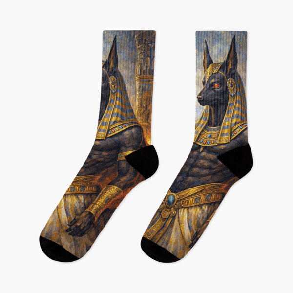 Item preview, Anubis Painting – Egyptian God of Death and the Afterlife designed and sold by GalleryKauffeld.