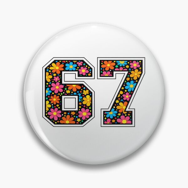 Item preview, Floral 67 - Six Seven Meme Retro Flower Design designed and sold by yodaddydesigns.