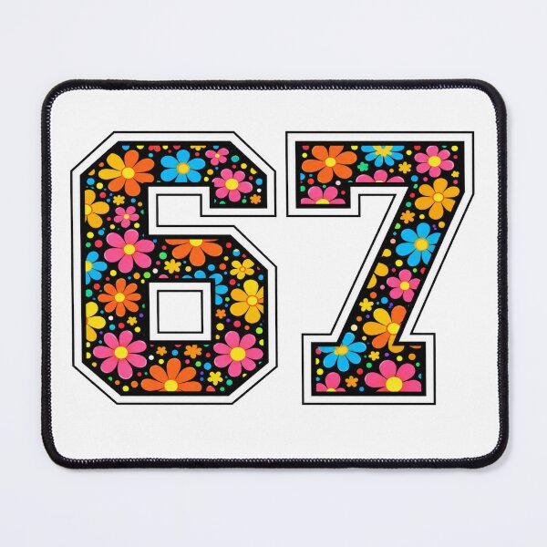 Item preview, Floral 67 - Six Seven Meme Retro Flower Design designed and sold by yodaddydesigns.