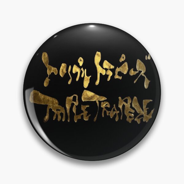 Item preview, Golden Triple Trapeze Japanese Katakana Calligraphy Funny Acrobat Trio Art designed and sold by noworries-art.