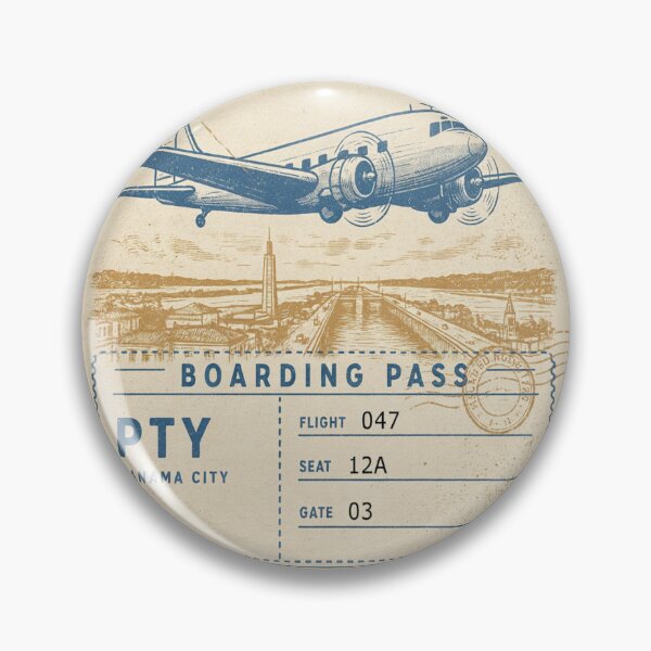 Item preview, Panama City Vintage DC‑3 Mid‑Century Travel Stamp designed and sold by stickercuffs.