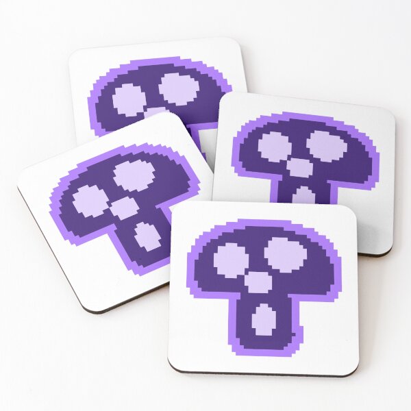 Artikelvorschau, Violet Retro Pixel Mushroom Spooky Toxic Toadstool Graphic entworfen und verkauft von YourPalCujoShop.