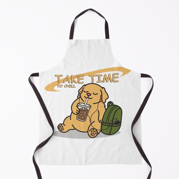 Item preview, Take Time to Chill" Golden Retriever Iced Coffee designed and sold by benyrhmt.