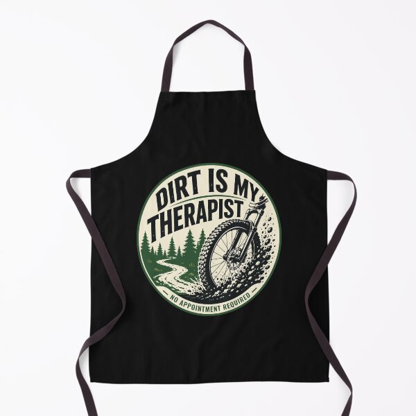 Item preview, Dirt Is My Therapist MTB T-Shirt | Trail Therapy Mountain Bike Design designed and sold by SingleTrackes.