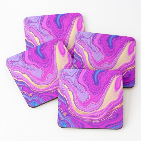 Item preview, Magenta Pink Blue Liquid Swirl designed and sold by IntelliMindDesigns.