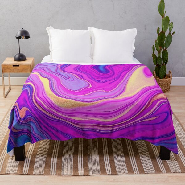 Item preview, Magenta Pink Blue Liquid Swirl designed and sold by IntelliMindDesigns.