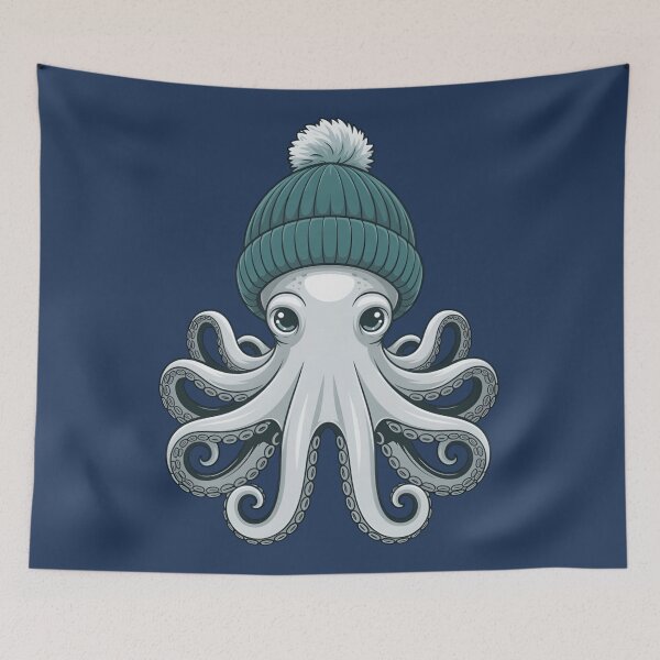 Item preview, Cute Octopus Beanie Winter Shirt – Kawaii Sea Creature Ocean Lover Gift designed and sold by ZyxDes.