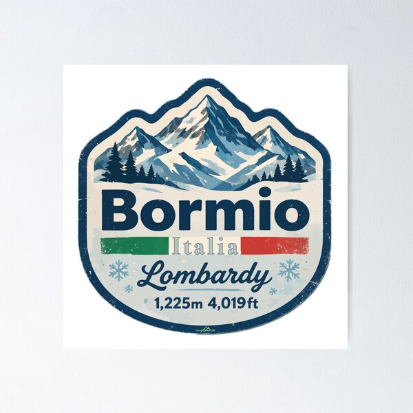 Item preview, Bormio Italy Italia Ski Skiing Italian Aples Sticker TShirt 06 designed and sold by OuterShellUK.