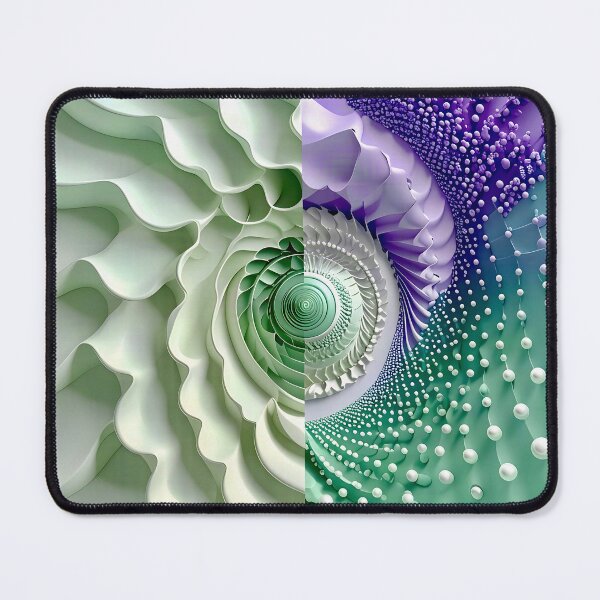 Item preview, Mint Green and Violet Geometric Spiral designed and sold by Vicky Brago-Mitchell®.