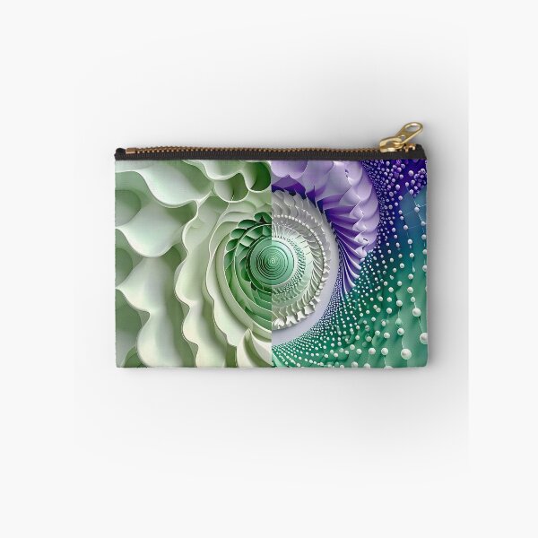 Item preview, Mint Green and Violet Geometric Spiral designed and sold by Vicky Brago-Mitchell®.