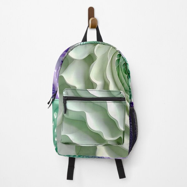 Item preview, Mint Green and Violet Geometric Spiral designed and sold by Vicky Brago-Mitchell®.