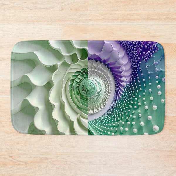 Item preview, Mint Green and Violet Geometric Spiral designed and sold by Vicky Brago-Mitchell®.