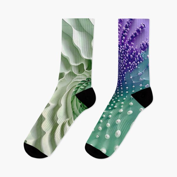 Item preview, Mint Green and Violet Geometric Spiral designed and sold by Vicky Brago-Mitchell®.